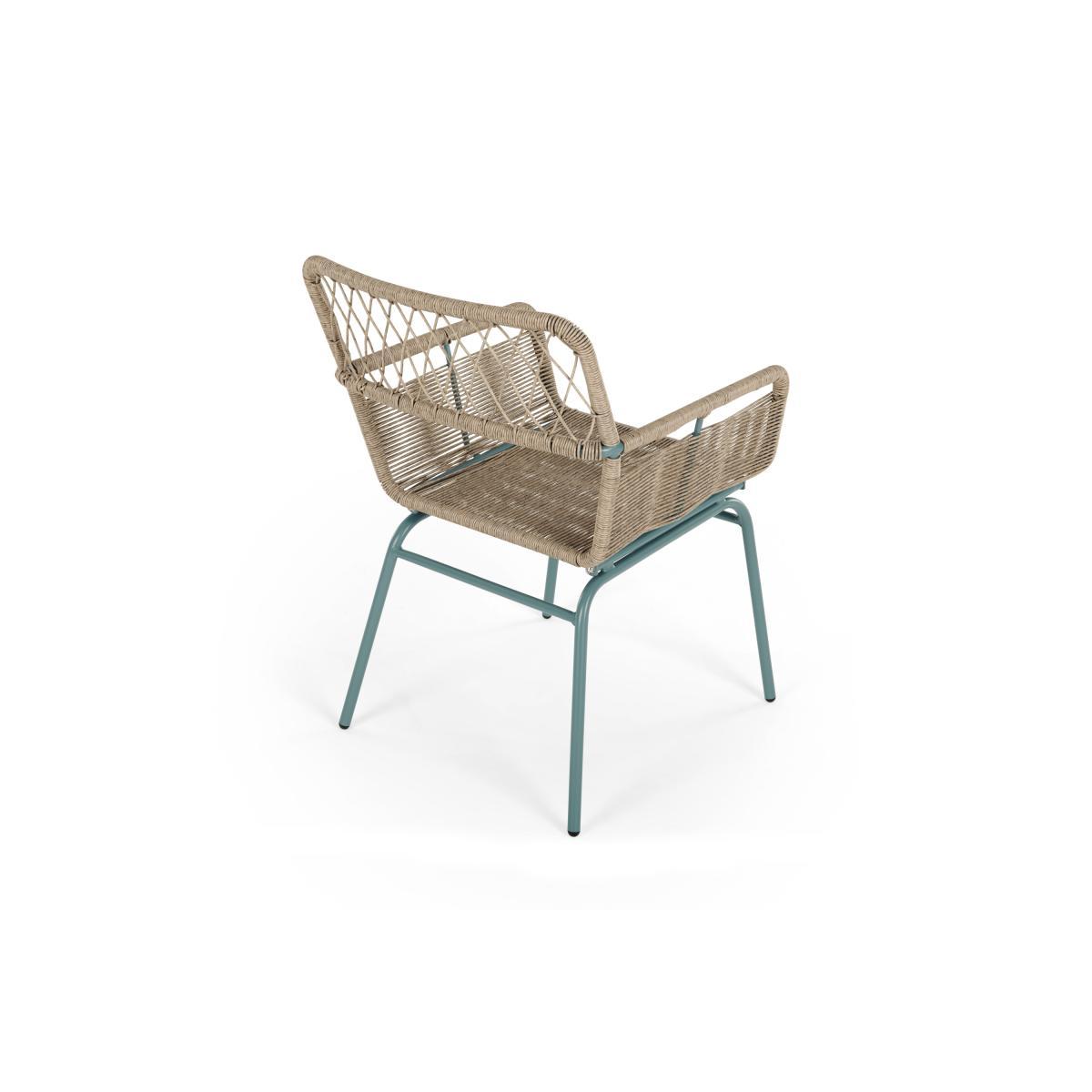 Lyra Garden Dining Chair Set, Grey & Blue – image 5