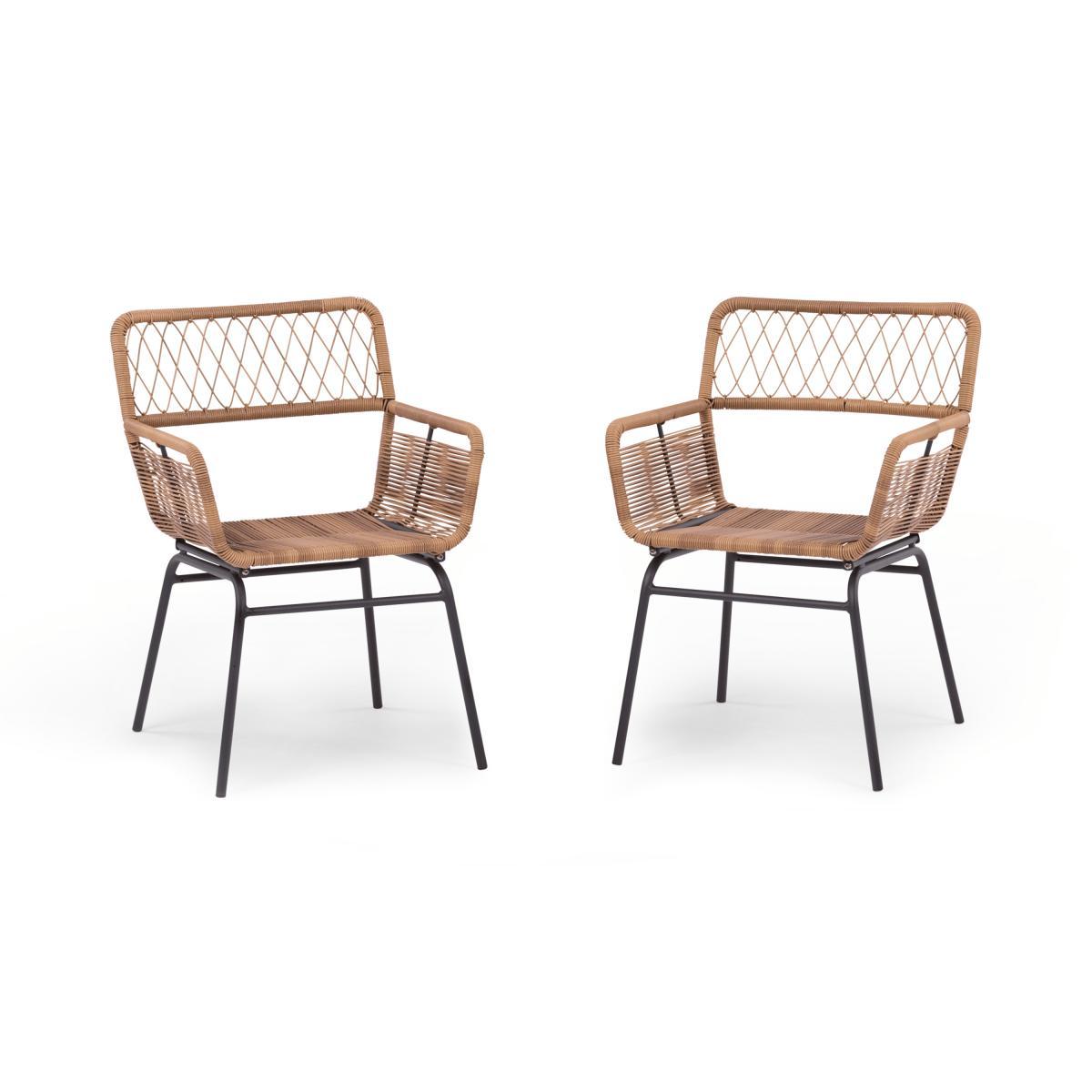 Lyra Garden Dining Chair Set, Charcoal Grey – image 2