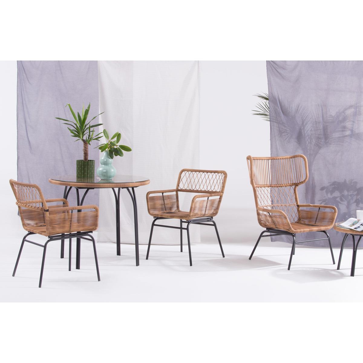 Lyra Garden Dining Chair Set, Charcoal Grey – image 3