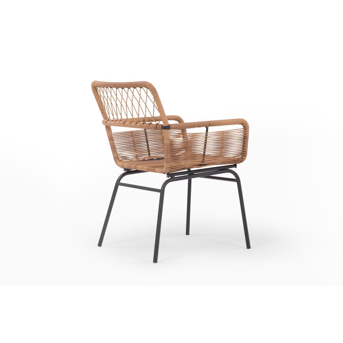 Lyra Garden Dining Chair Set, Charcoal Grey – image 5