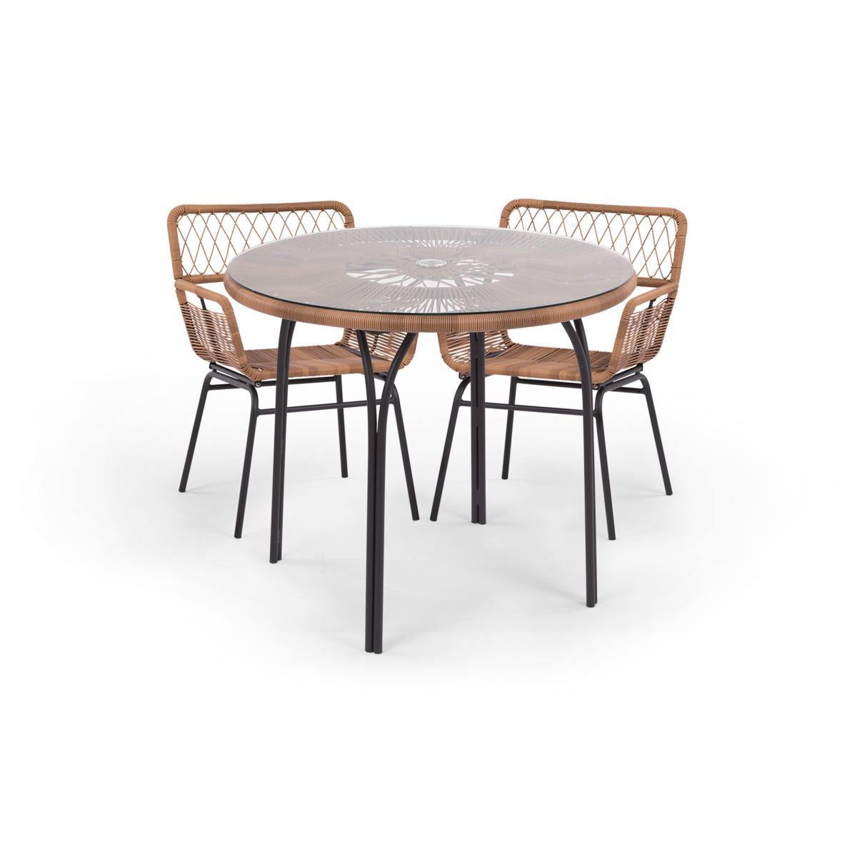 Lyra Garden Dining Chair Set, Charcoal Grey – image 7