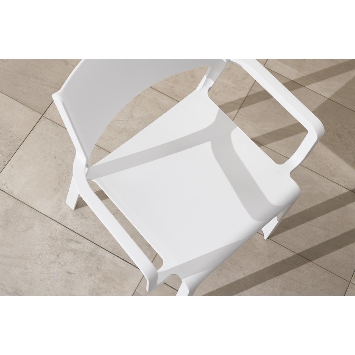Nardi Set of 6 Chairs, White Fibreglass & Resin – image 4