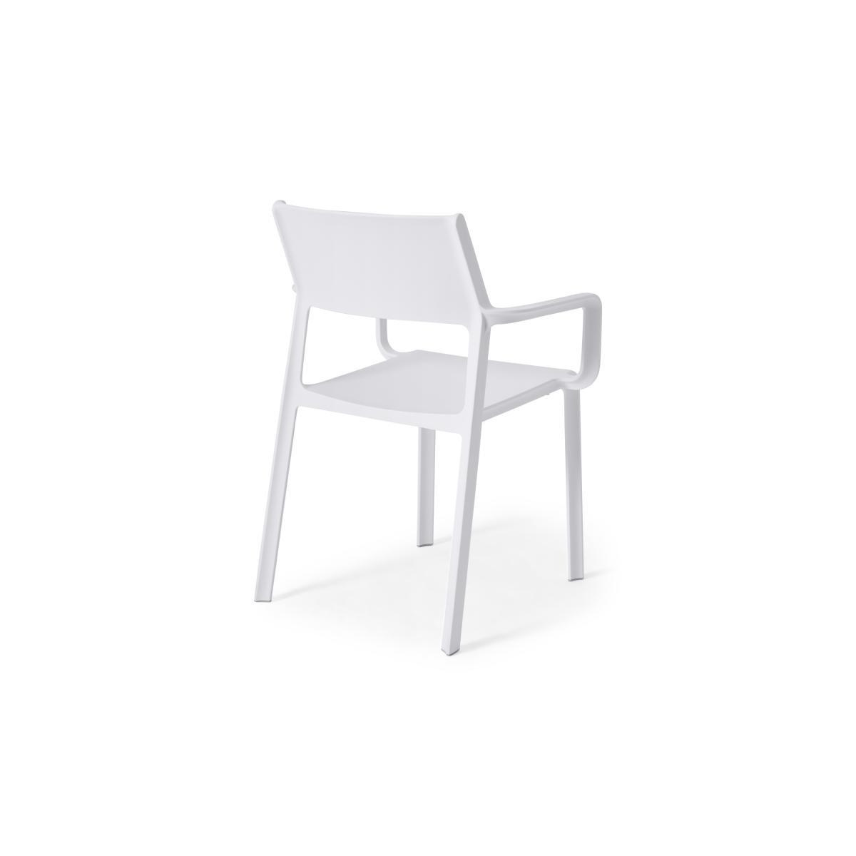 Nardi Set of 6 Chairs, White Fibreglass & Resin – image 6
