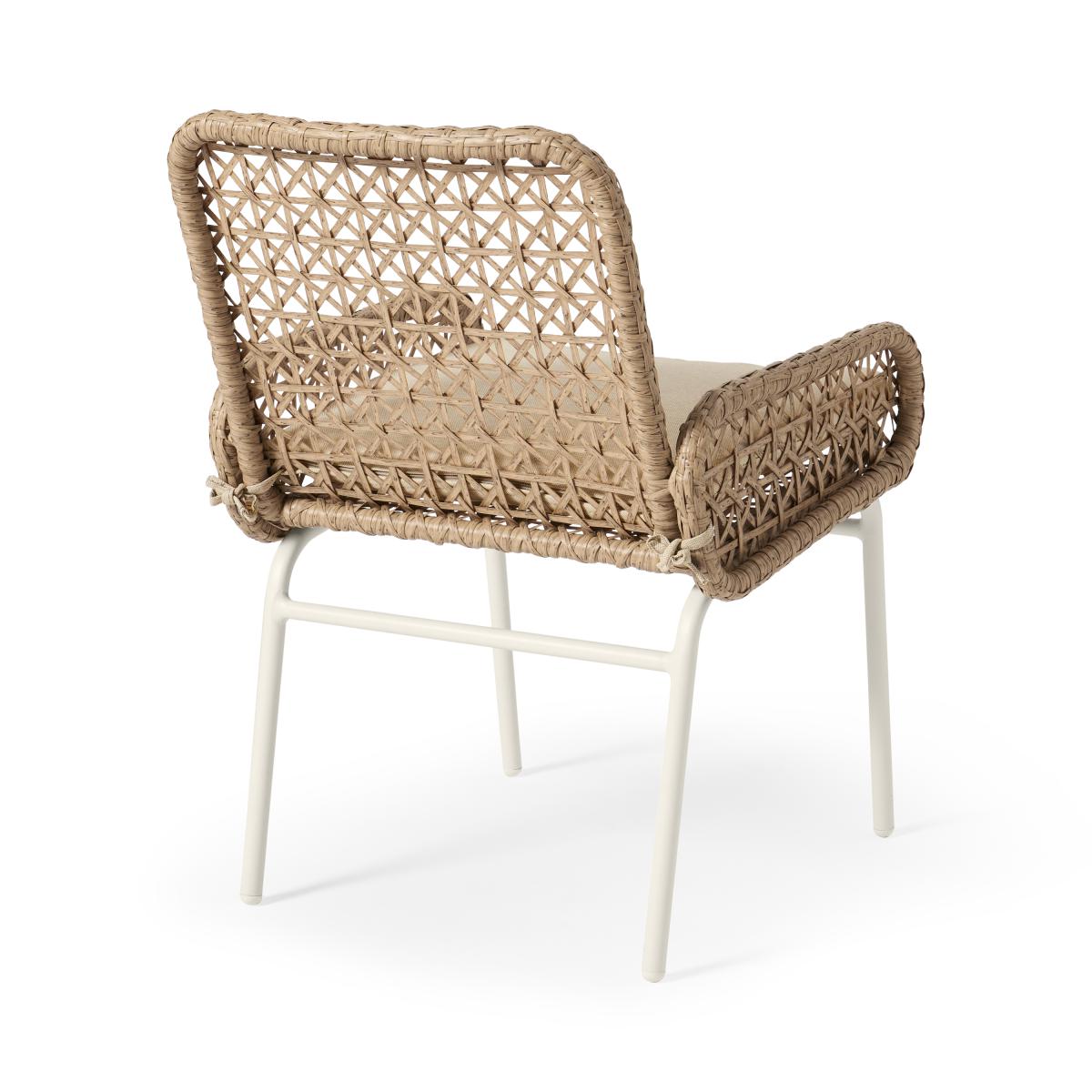 Rhonda Garden Set of 2 Dining Chairs, Natural Polyweave & White – image 11
