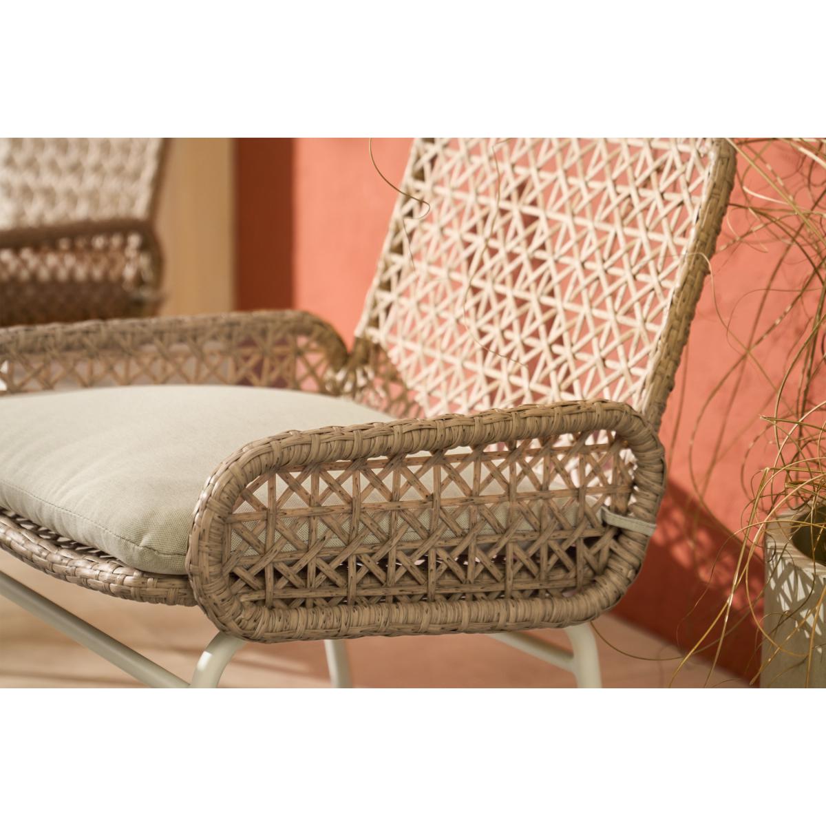 Rhonda Garden Set of 2 Dining Chairs, Natural Polyweave & White – image 4