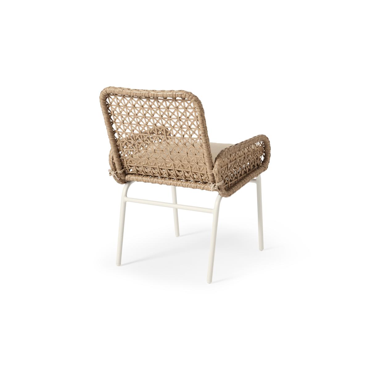 Rhonda Garden Set of 2 Dining Chairs, Natural Polyweave & White – image 5
