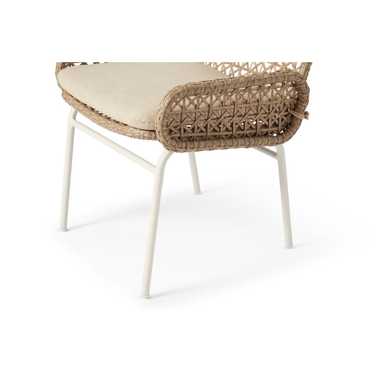 Rhonda Garden Set of 2 Dining Chairs, Natural Polyweave & White – image 6