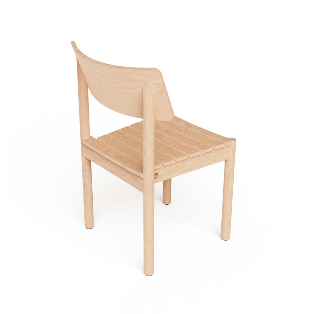 1898 Straw chair Teak – image 2