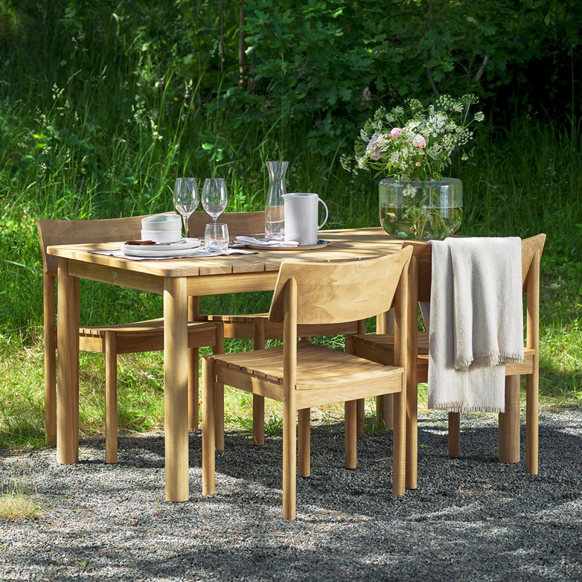 1898 Straw chair Teak – image 3