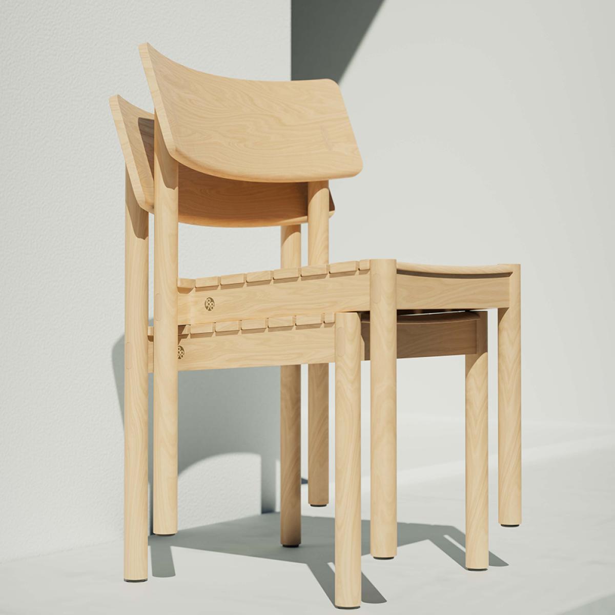 1898 Straw chair Teak – image 4