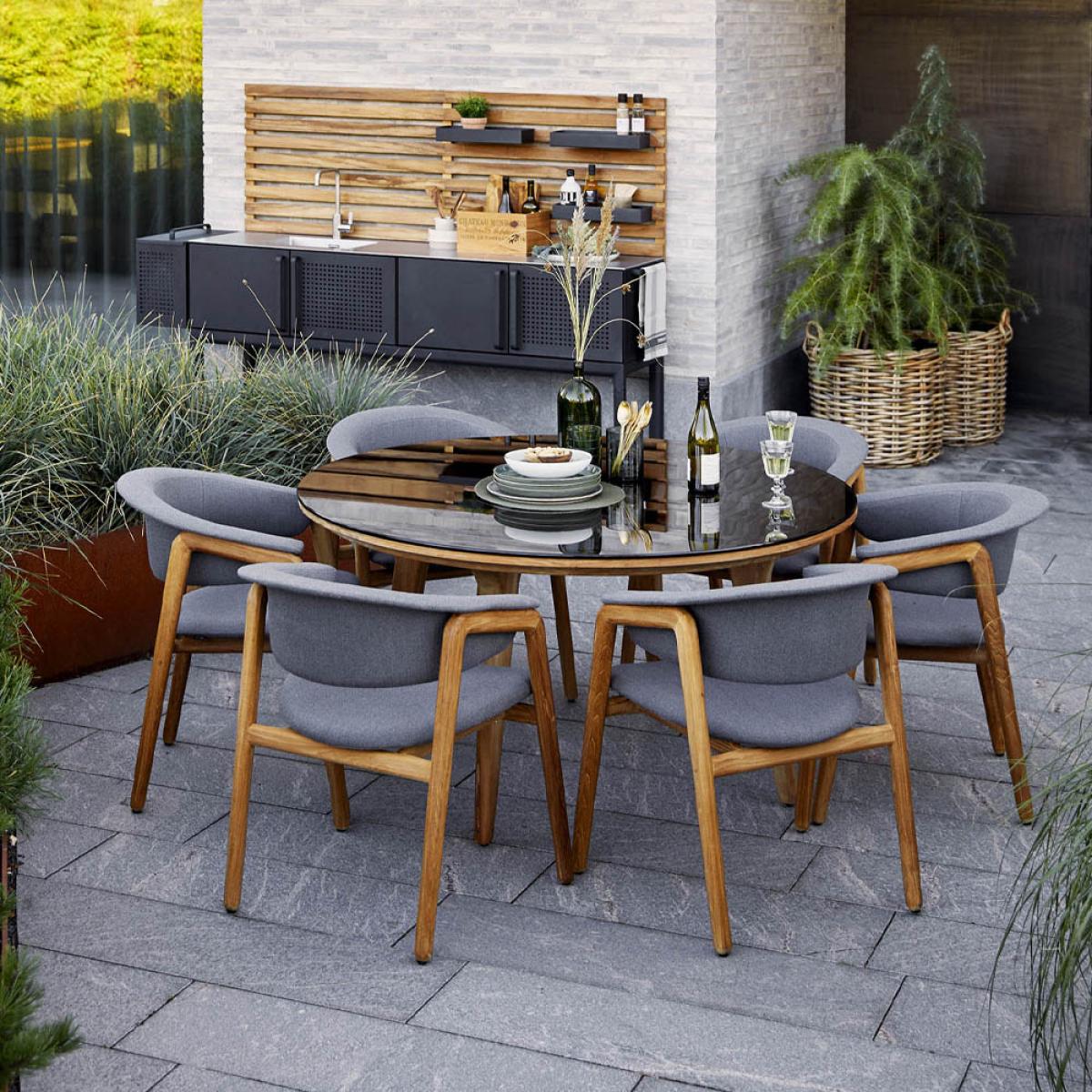 Cane-line Luna chair Cane-Line airtouch grey teak frame – image 3