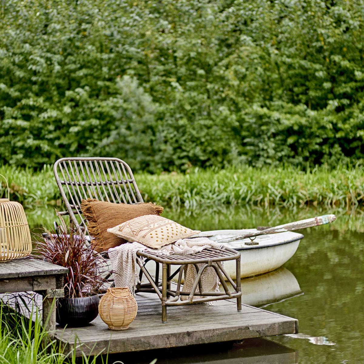 Bloomingville Dione Deck Chair in Brown Rattan – image 3