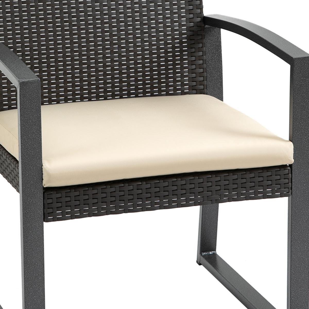 Outdoor PP Rattan Style Garden Bistro Set - Brown – image 7