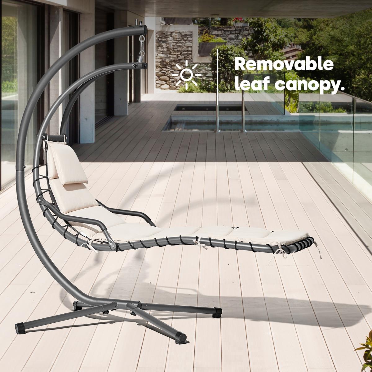 Bali Hanging Swing Lounger With Canopy - Grey – image 7