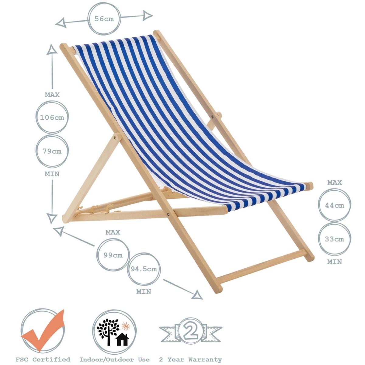 Wooden Folding Garden Sun Lounger Deck Chair x2 - Green – image 4