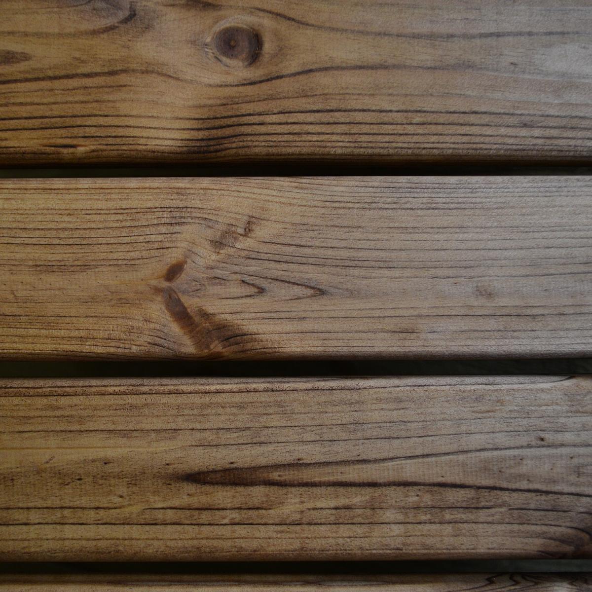 Hand Made 2 Seater Chunky Wooden Garden Furniture Love Seat - Brown – image 7