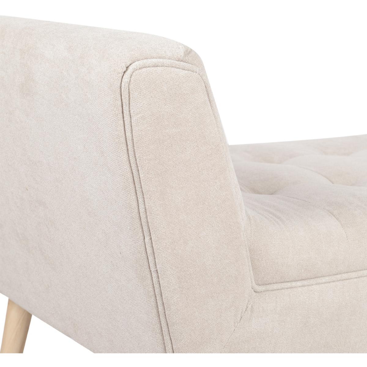 Fabric Upholstered Window Seat Bench - Beige – image 4
