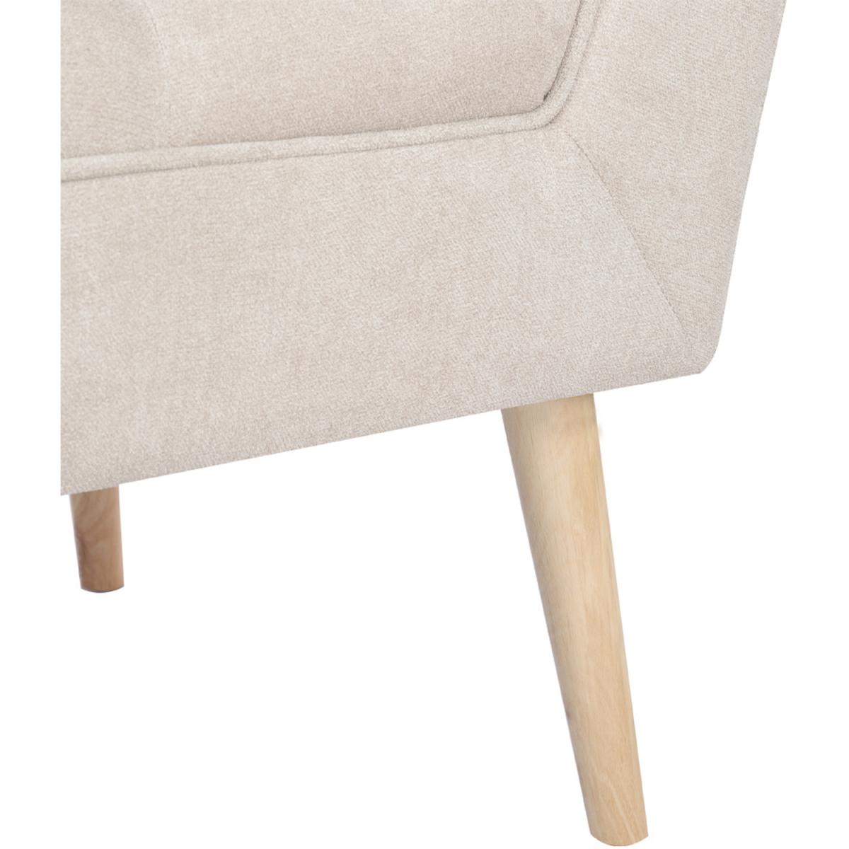 Fabric Upholstered Window Seat Bench - Beige – image 6