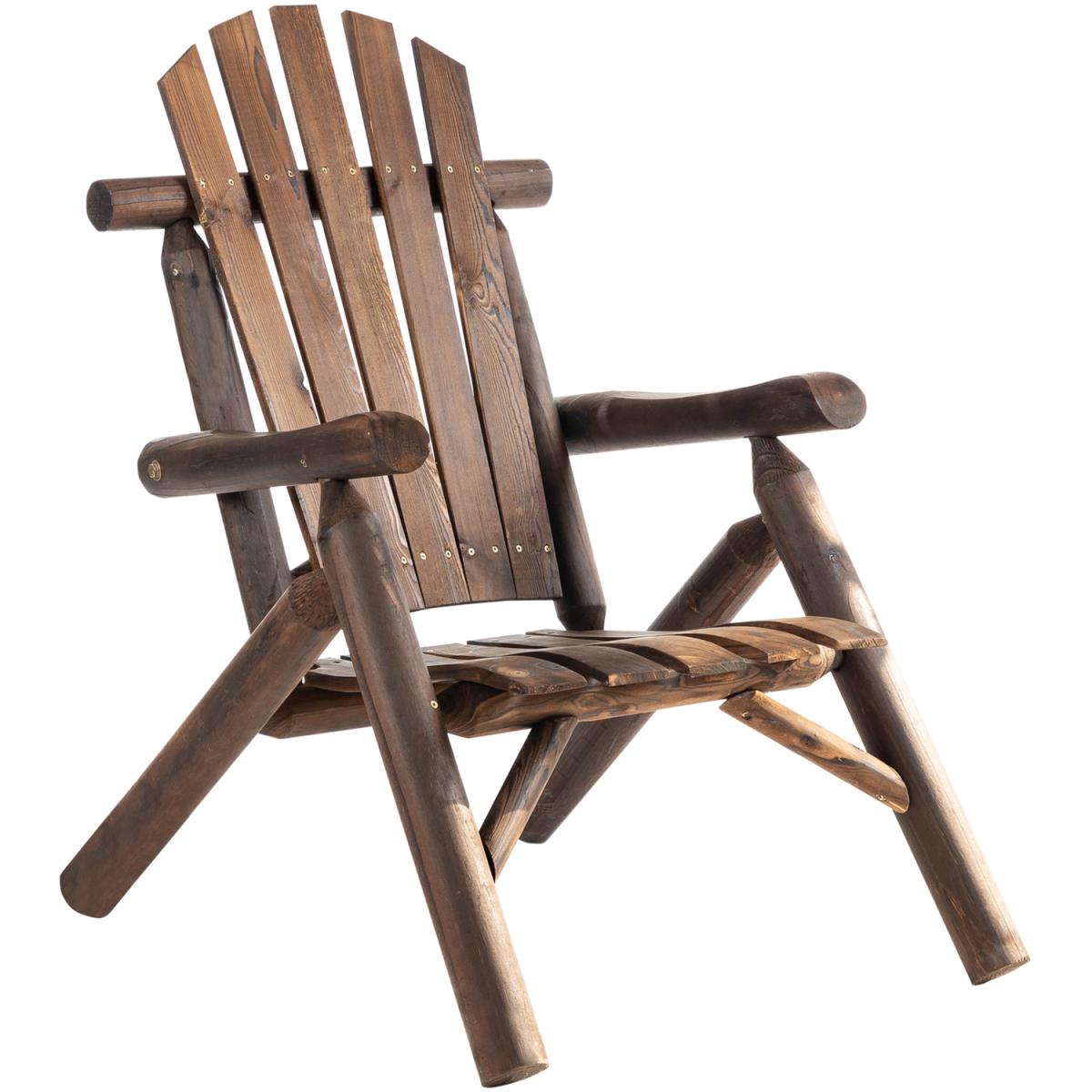 Outdoor Wooden Adirondack Chair Vintage - Brown – image 4