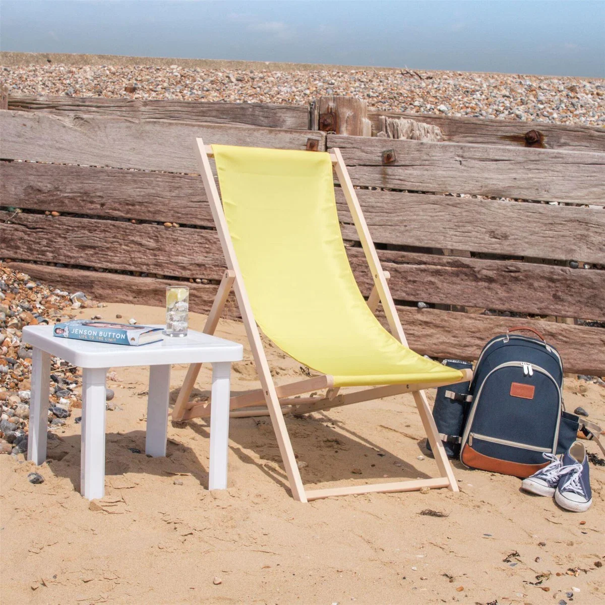 Harbour Housewares Folding Wooden Deck Chairs - 2pc - Multi – image 2