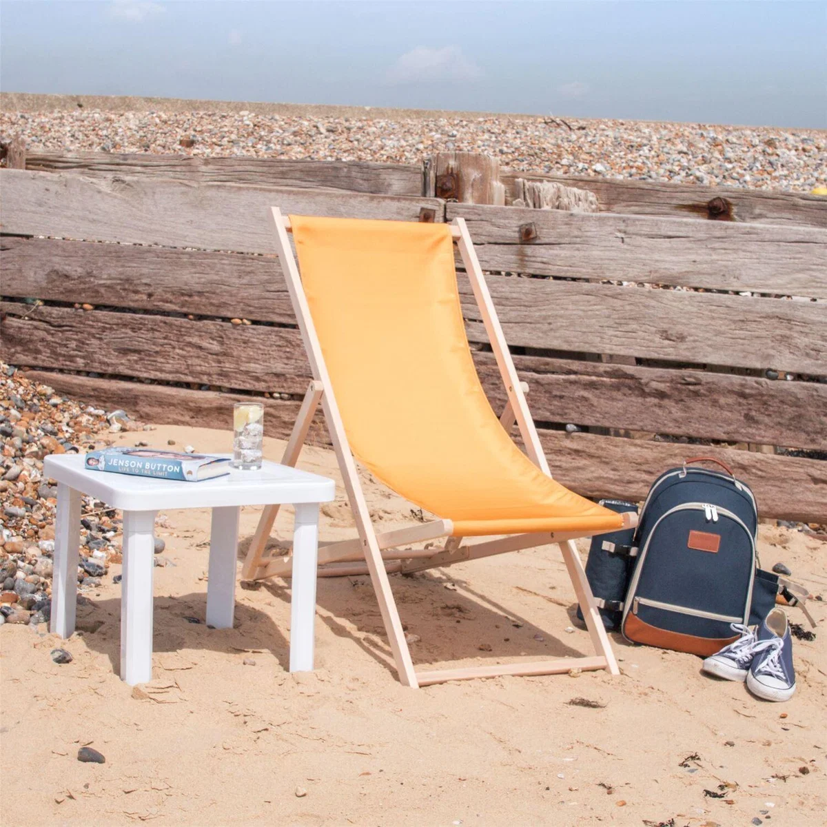 Harbour Housewares Folding Wooden Deck Chairs - 2pc - Multi – image 7