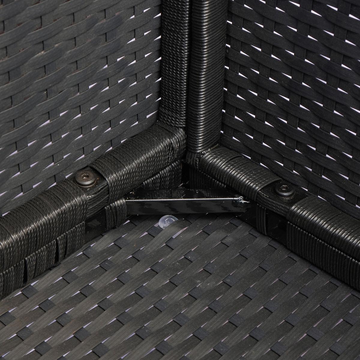 3 Piece Rattan Set Garden Furniture - Black – image 6