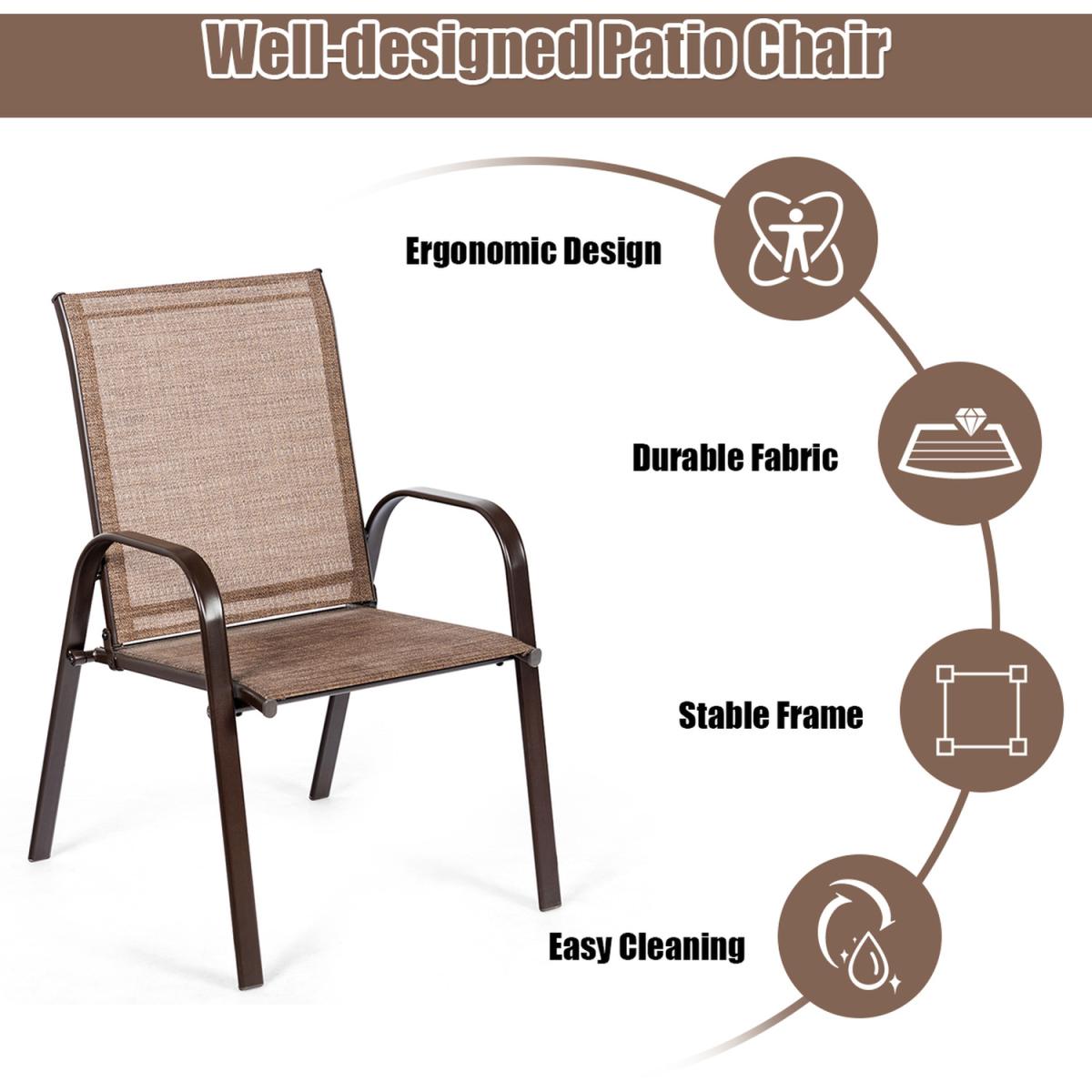 Set of 2 Patio Chairs - Brown – image 4