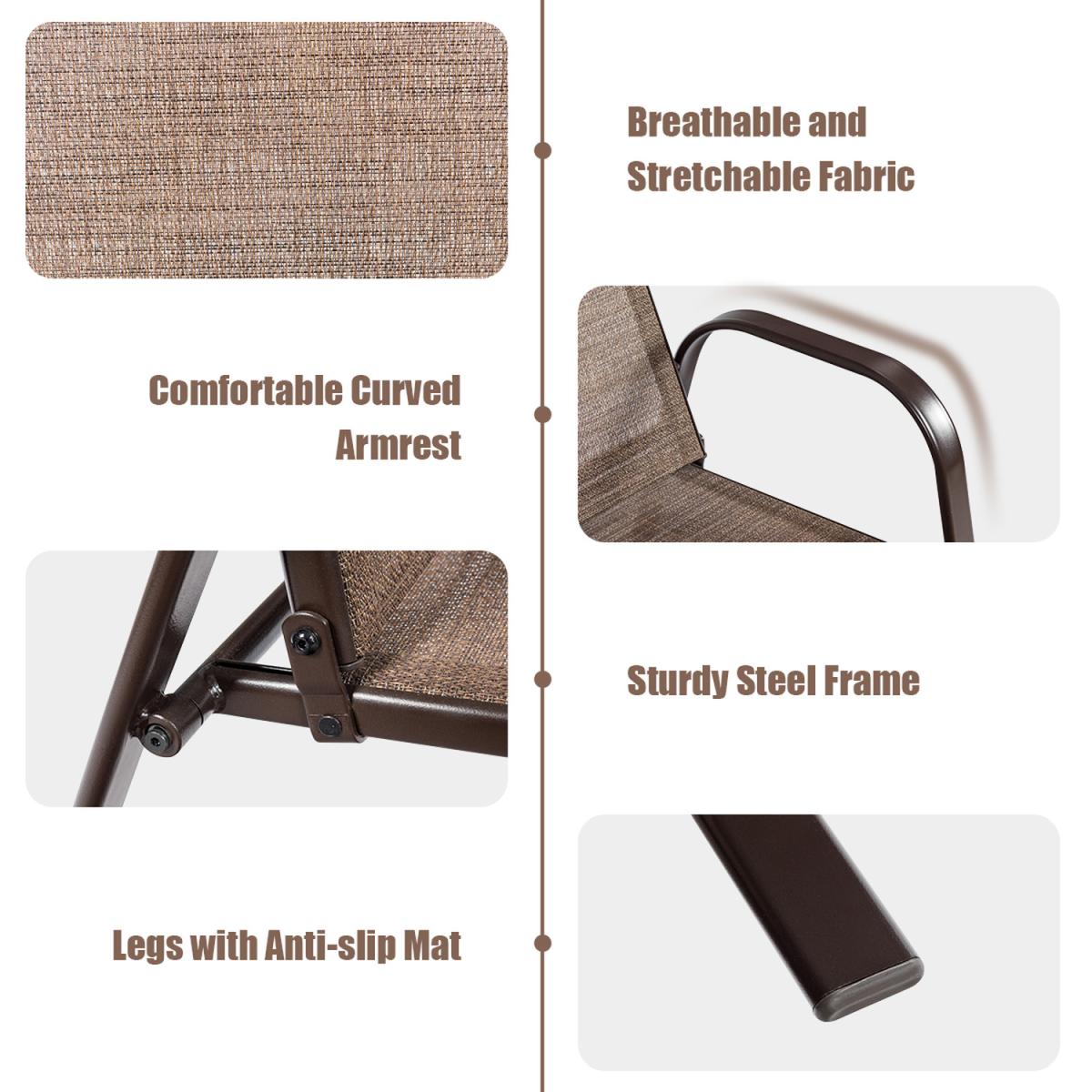 Set of 2 Patio Chairs - Brown – image 5