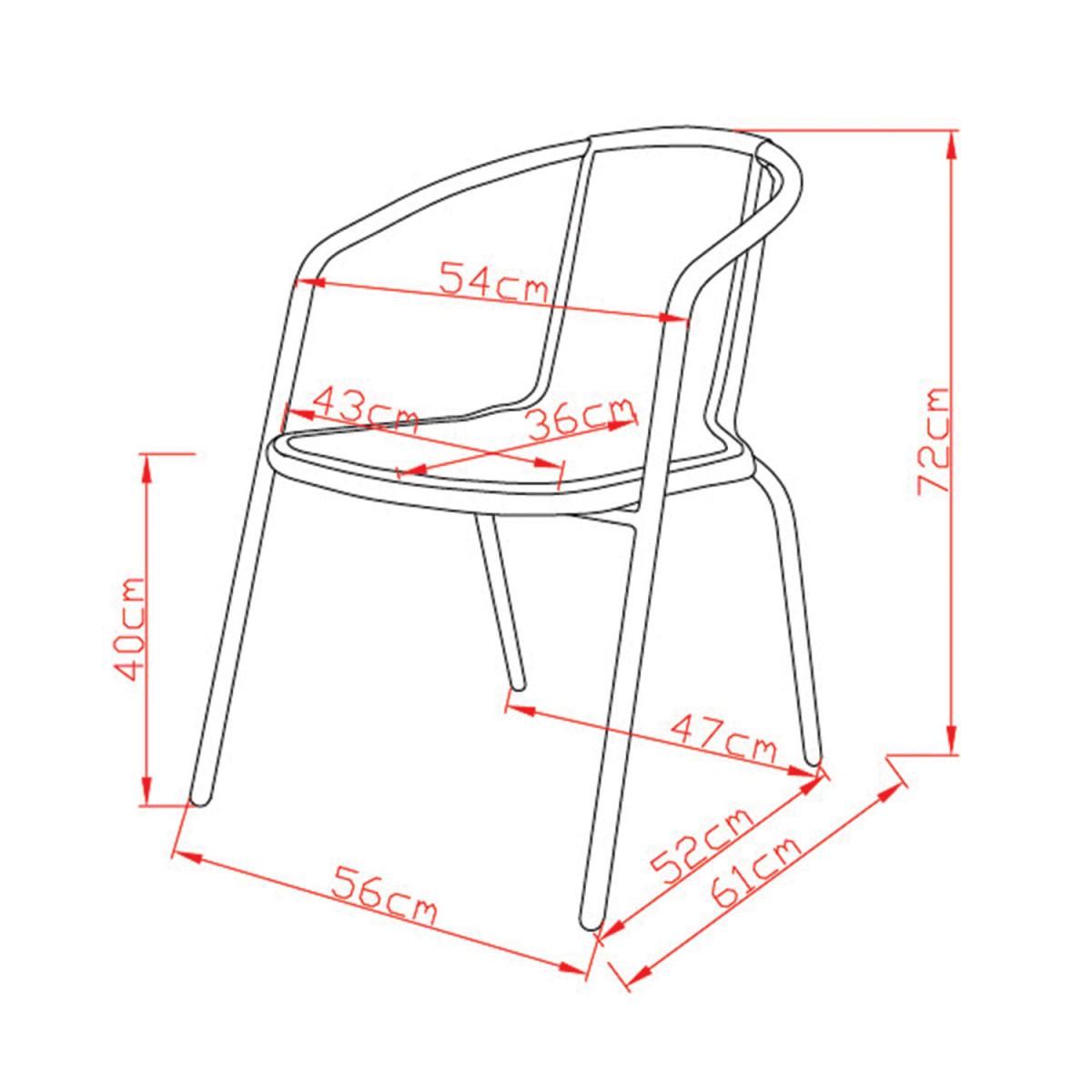 Athens Rattan Patio Chair - Brown – image 2