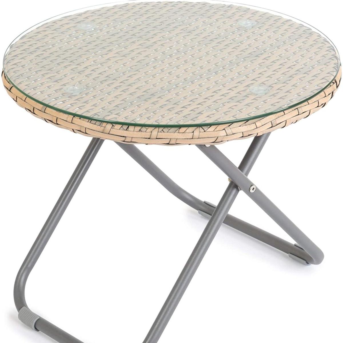 Faux Rattan Bistro Set - Clay - Clay – image 3