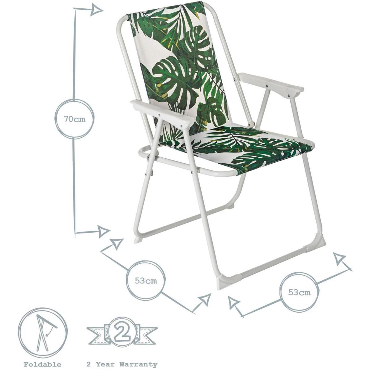6 Piece Folding Beach Furniture Set - Banana Leaf - Green – image 3