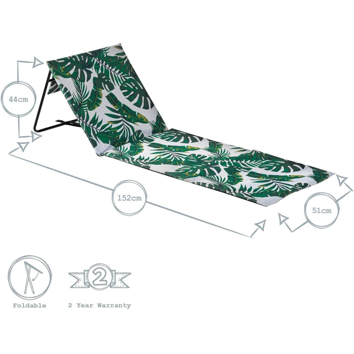 6 Piece Folding Beach Furniture Set - Banana Leaf - Green – image 5