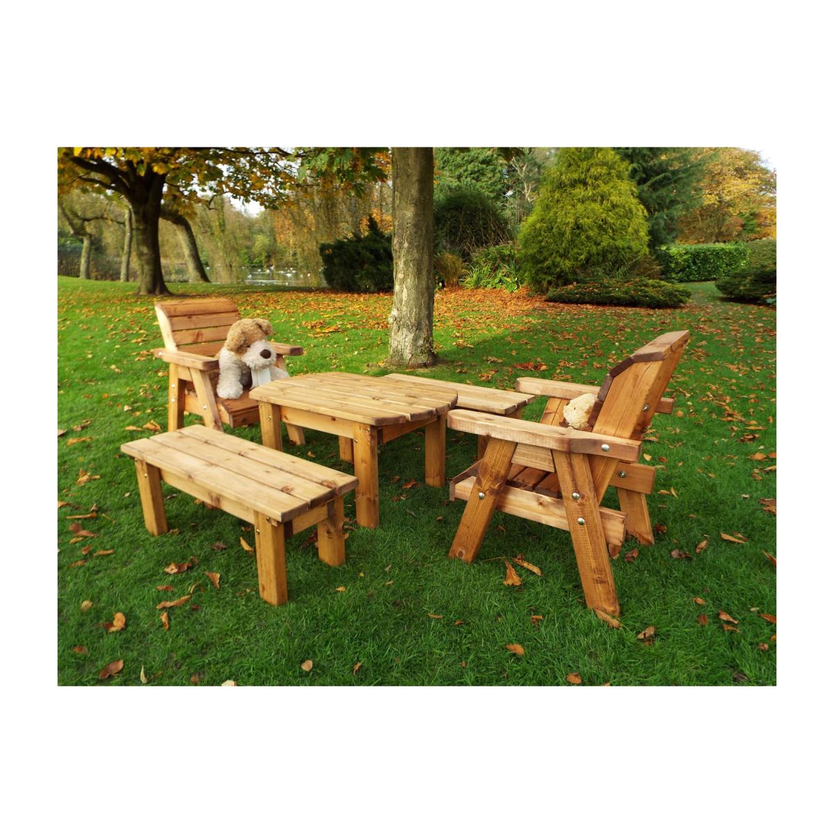 Charles Taylor Little Fellas Form Bench, Chair and Table Set - Scandinavian Redwood – image 1