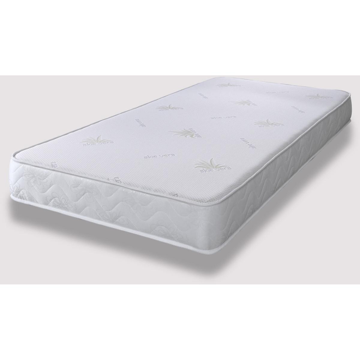 The Aloe Vera Essentials 17cm Deep White Border  Hybrid Spring Mattress - Aloe Vera Design Top, White Border / White / Small Double – image 3