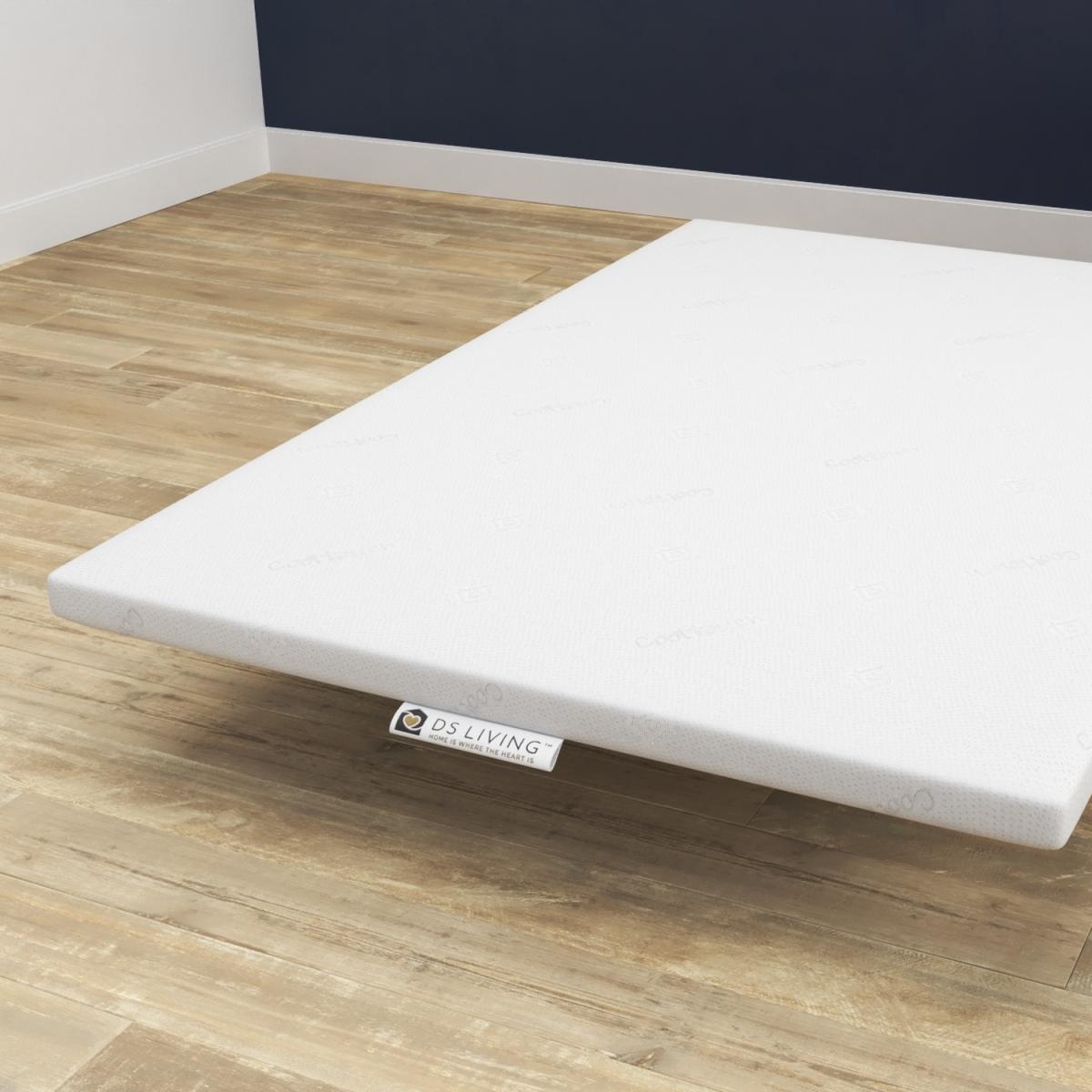 Comfort 7.5cm Thick Memory Foam Mattress Topper - White / Small Double – image 1