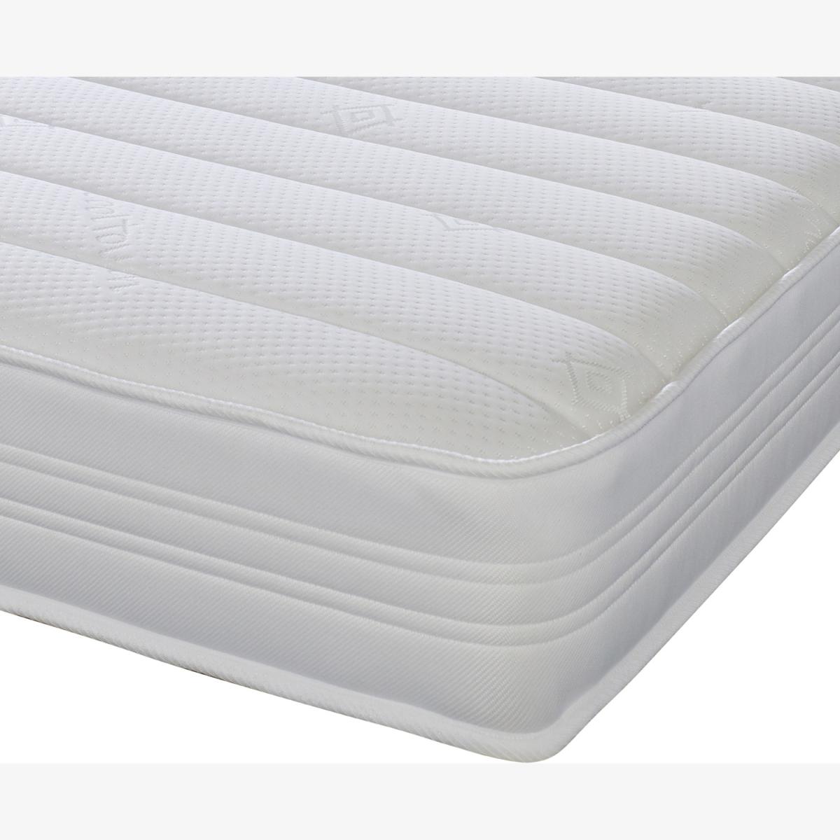 The Sirocco White 18cm Deep Value Hybrid Memory Fibre Spring Mattress - White / Small Double – image 1