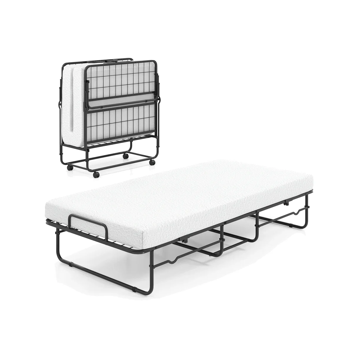 Single Size Rollaway Guest Bed - White – image 1