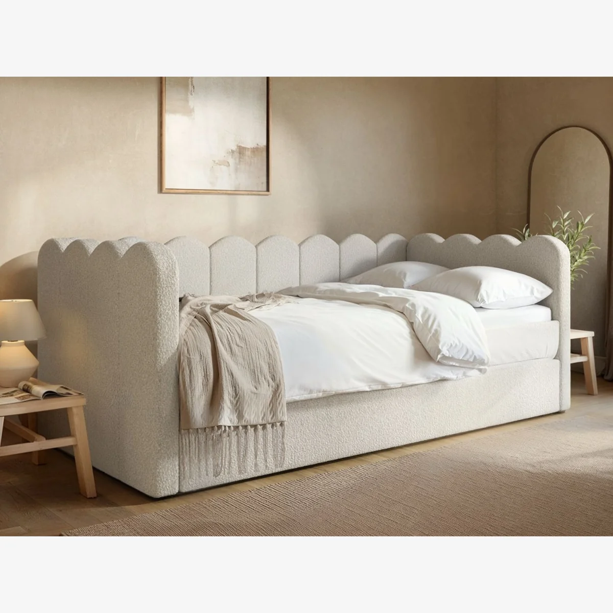 Esme Cloud Day Bed with Trundle - Beige