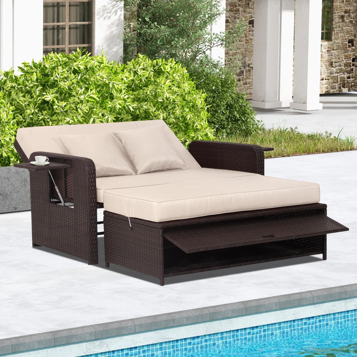 Patio Rattan Daybed Set – image 4