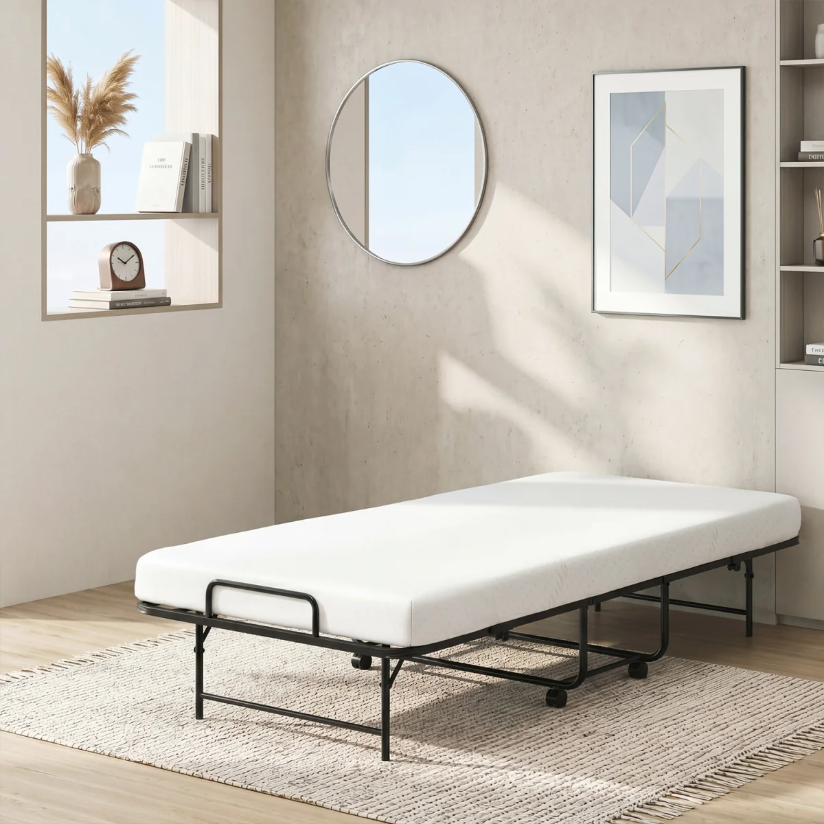 Metal Frame Folding Bed with Mattress – image 5