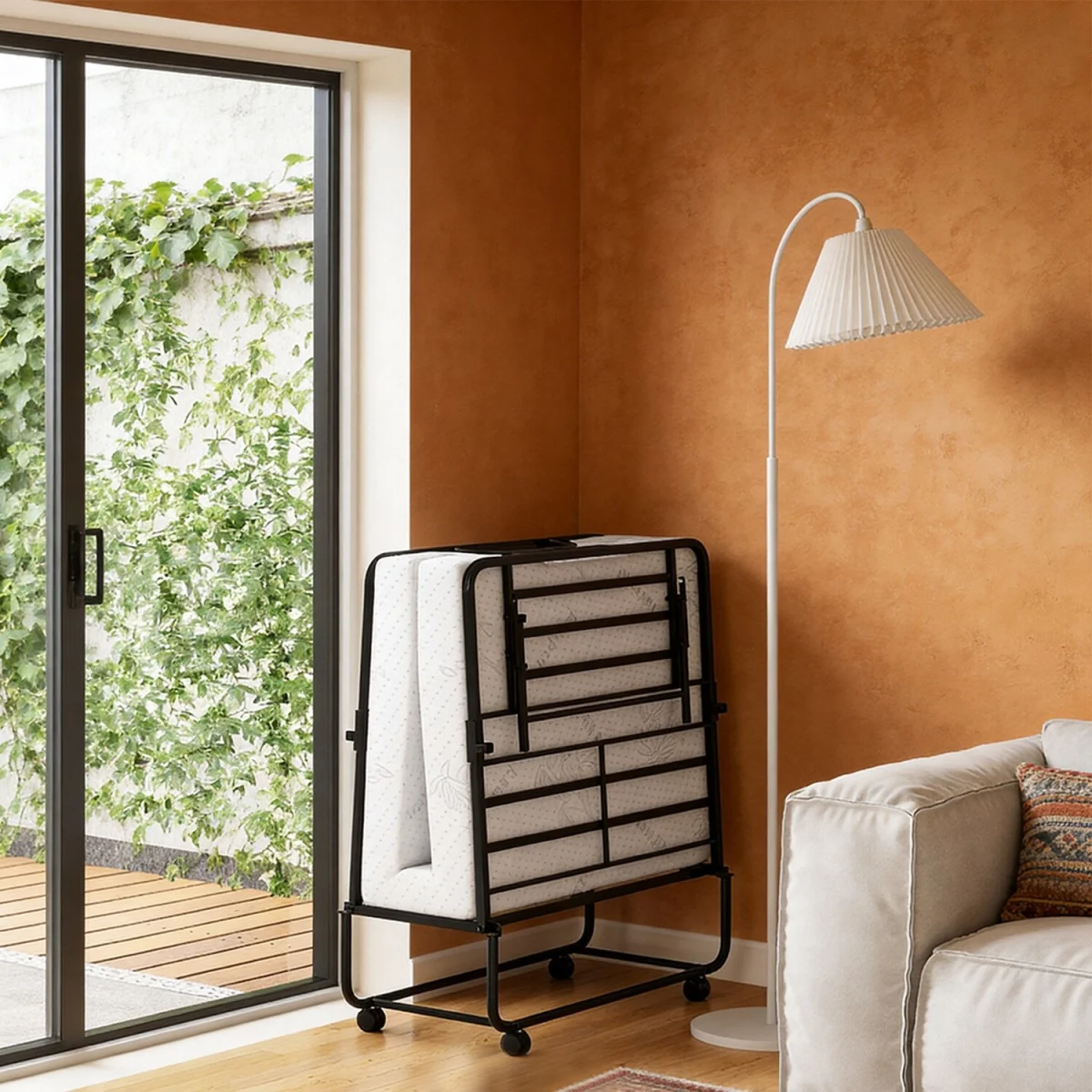 Metal Frame Folding Bed with Mattress – image 6