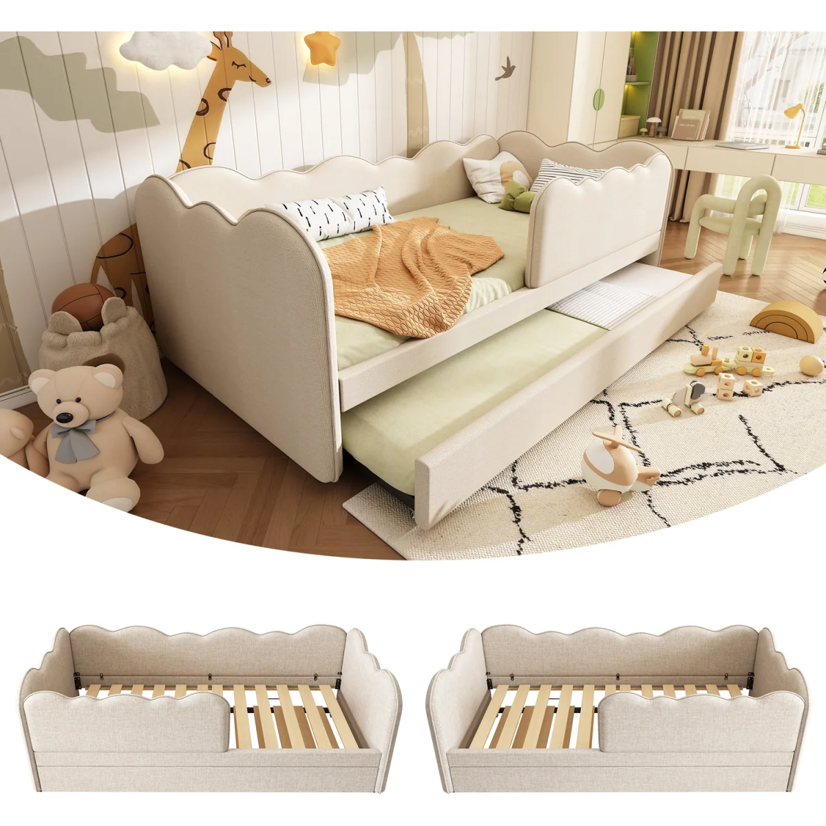 Cloud-Shaped Daybed - Beige – image 3