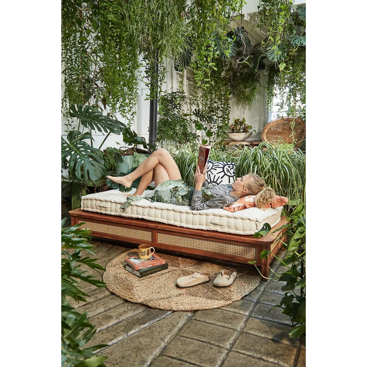 Marte Rattan Day Bed - Beige ALL at Urban Outfitters – image 2