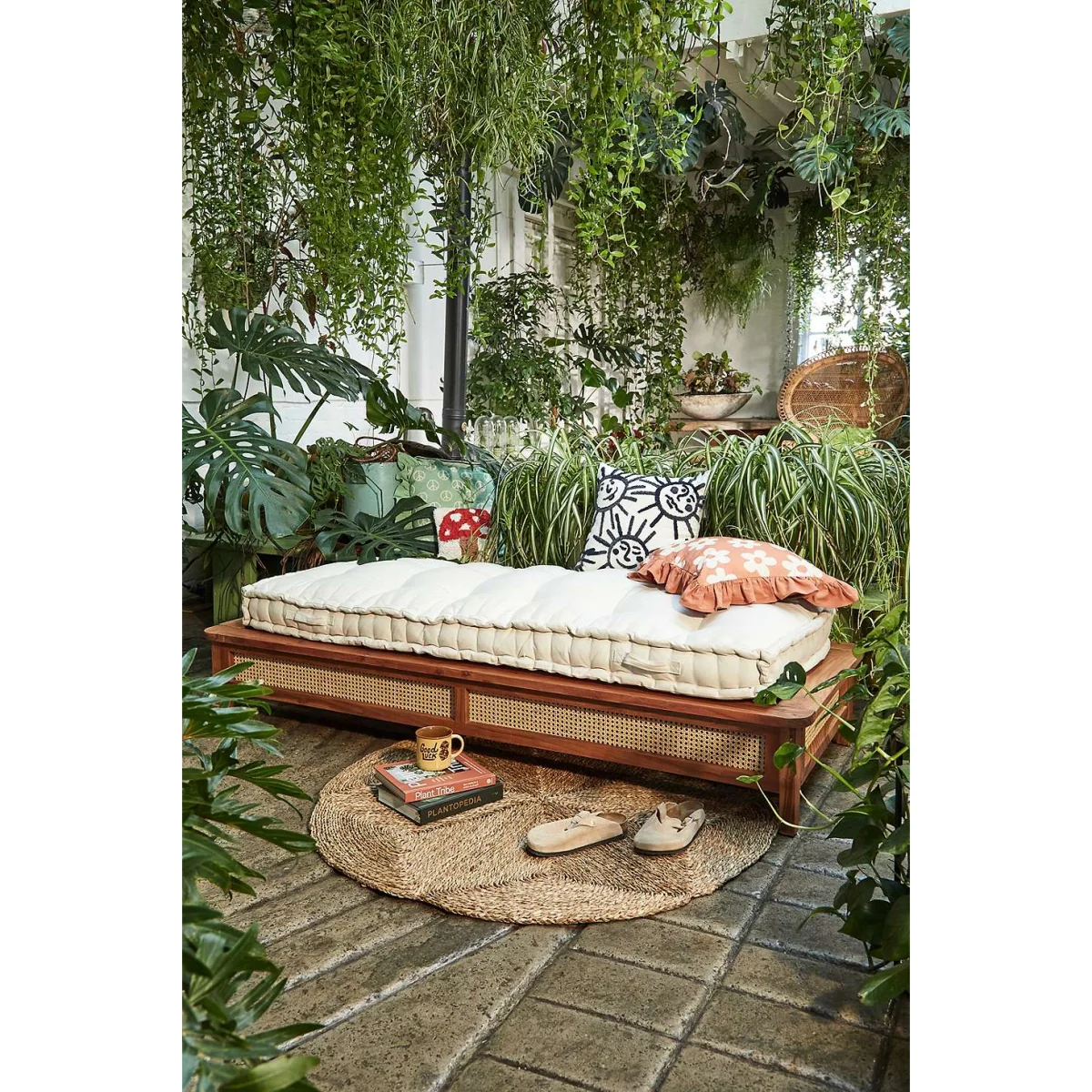 Marte Rattan Day Bed - Beige ALL at Urban Outfitters – image 4