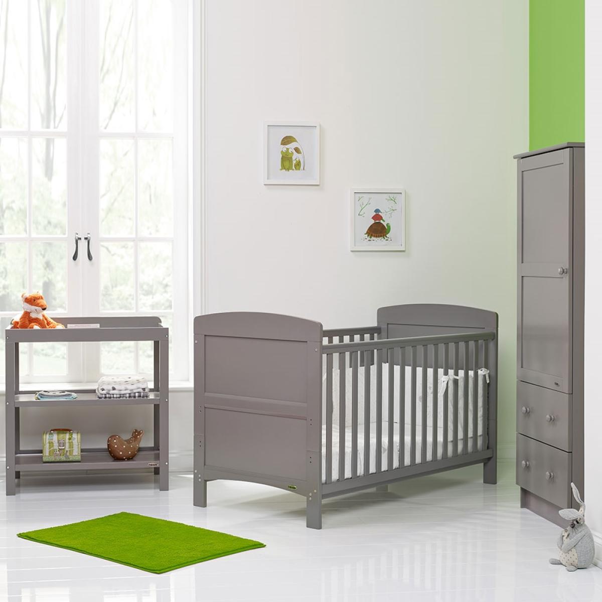 Obaby Grace Cot Bed 3 Piece Nursery Furniture Set - White – image 8