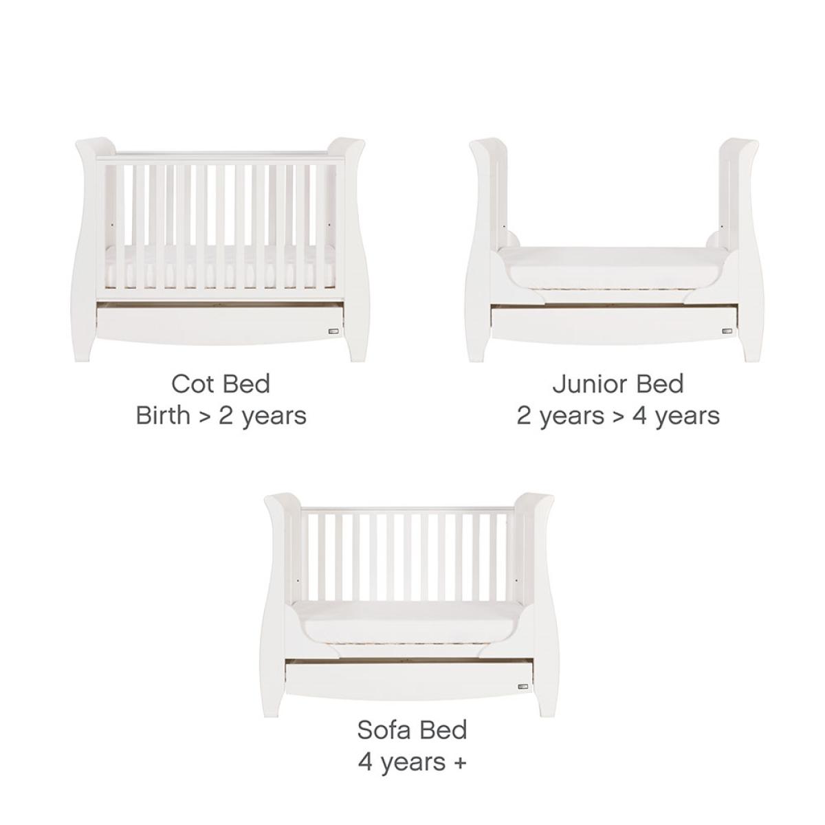 Tutti Bambini Katie Cot Bed 2 Piece Nursery Set in White – image 4