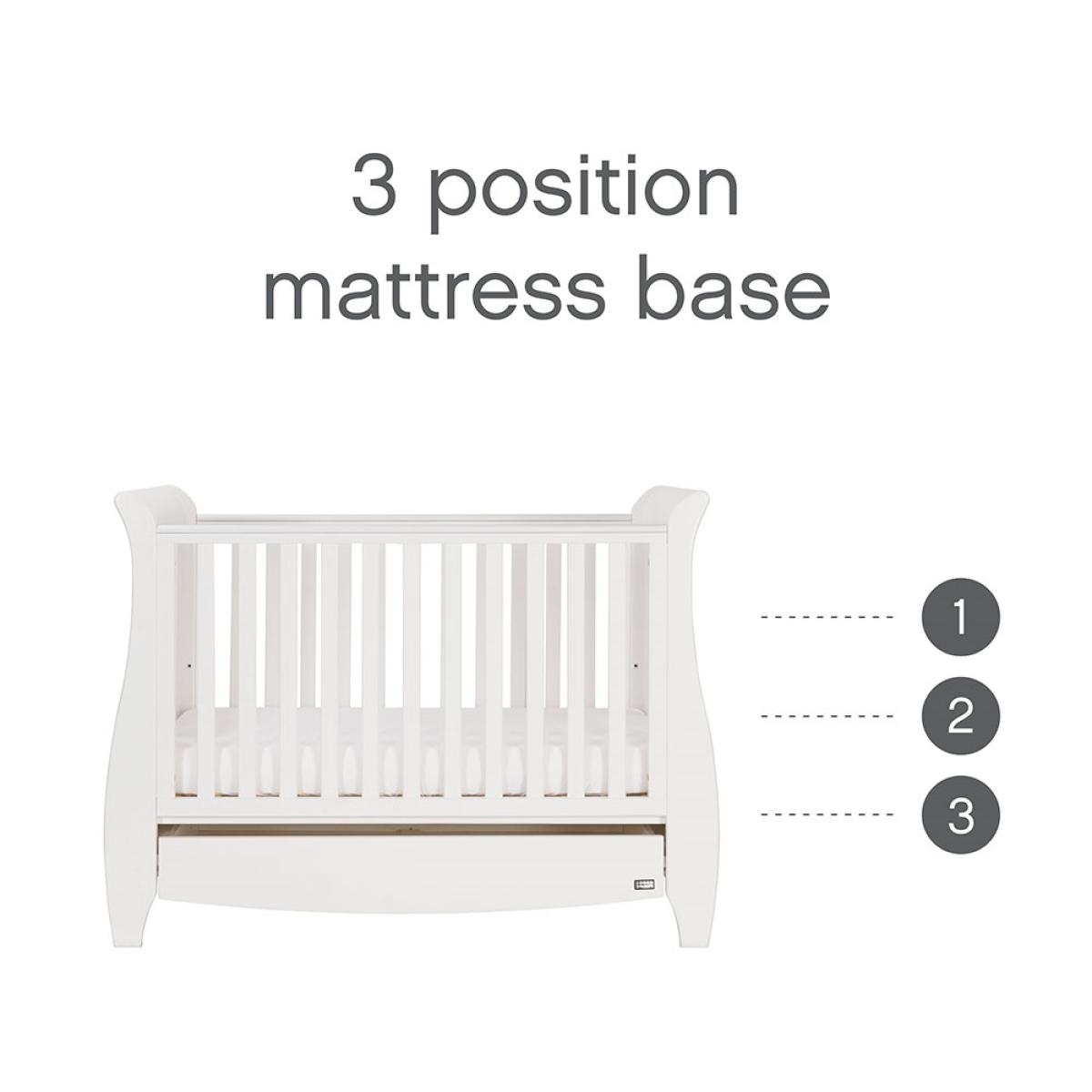 Tutti Bambini Katie Cot Bed 2 Piece Nursery Set in White – image 5