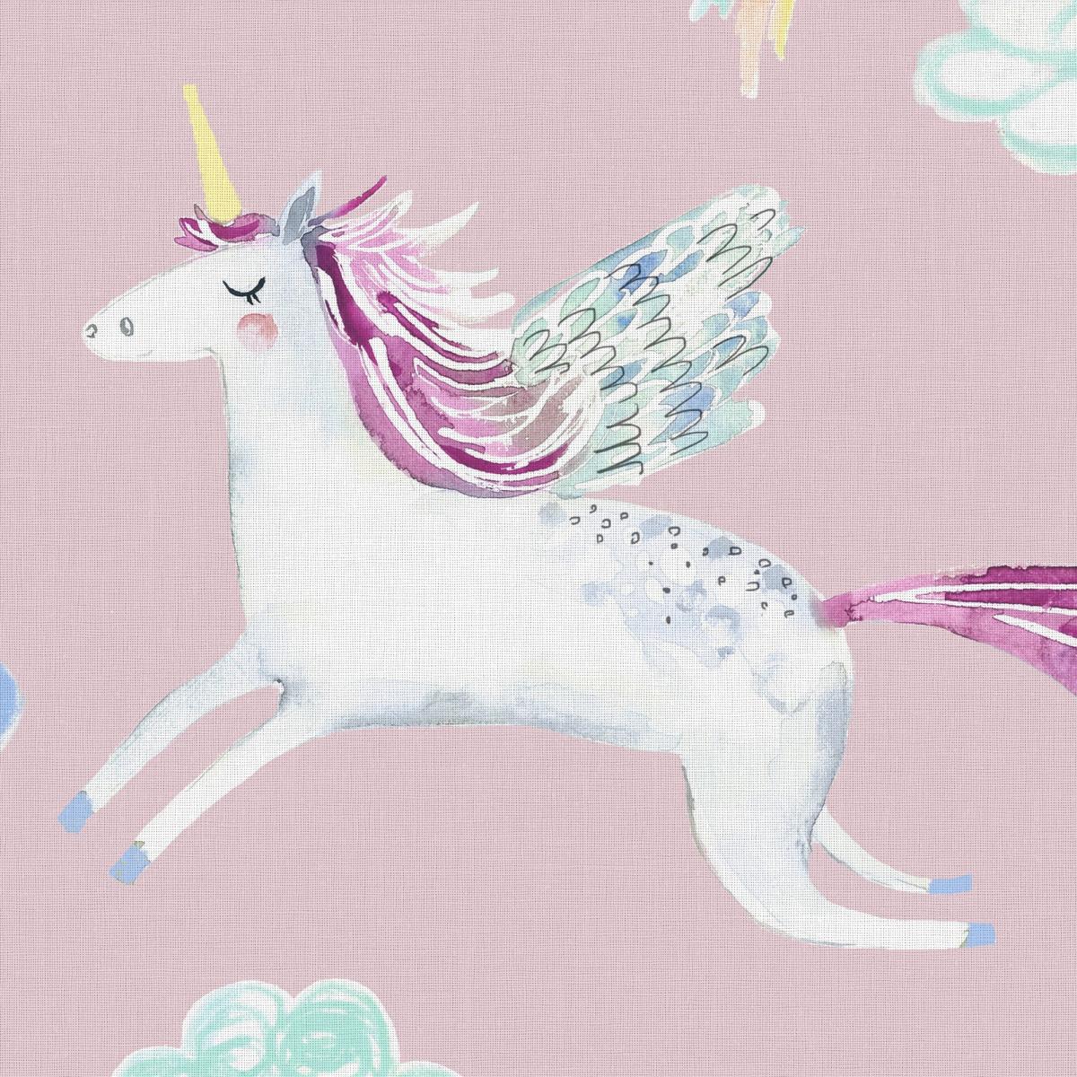 Little Adventurers Unicorn Made to Measure Curtains Unicorn Pink – image 3