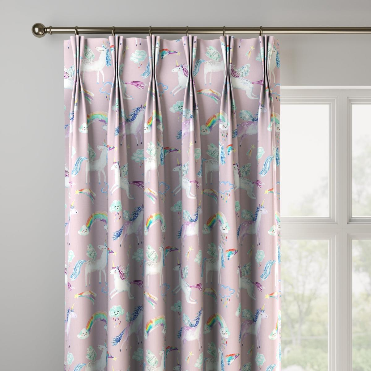 Little Adventurers Unicorn Made to Measure Curtains Unicorn Pink – image 4