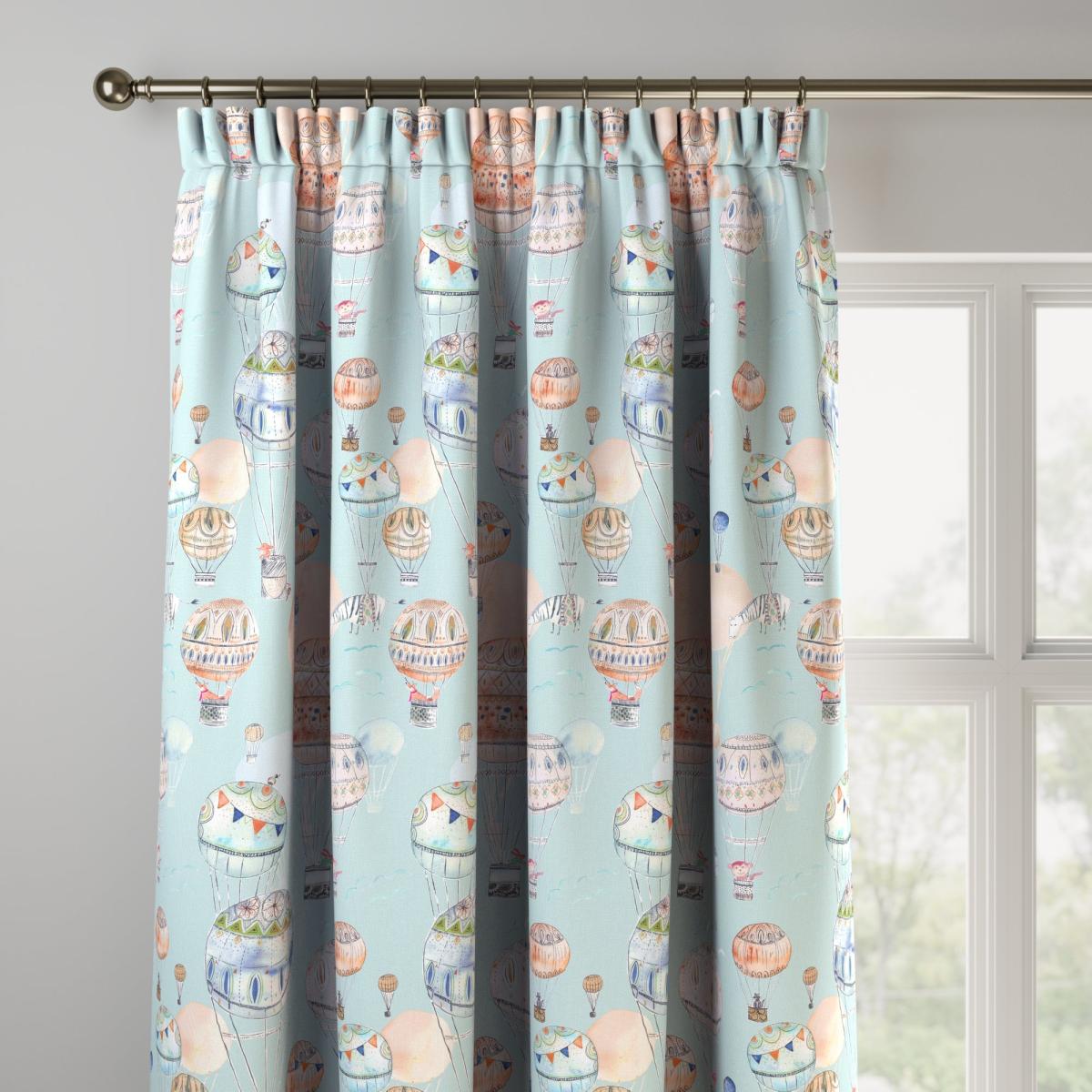 Little Adventurers Hot Air Balloon Made to Measure Curtains Hot Air Balloon Sky – image 4